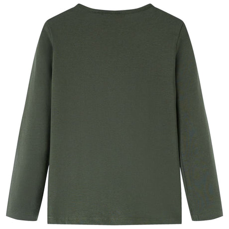 VidaXL Kindershirt mit langen Ärmeln 92 Khaki