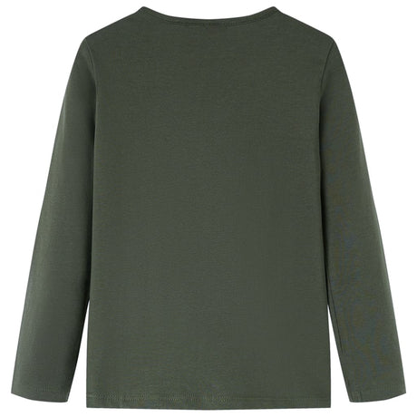 VidaXL Kindershirt mit langen Ärmeln 104 Khaki