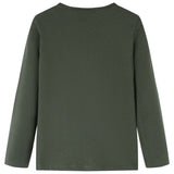 VidaXL Kindershirt mit langen Ärmeln 116 Khaki