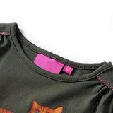 VidaXL Kindershirt mit langen Ärmeln 116 Khaki