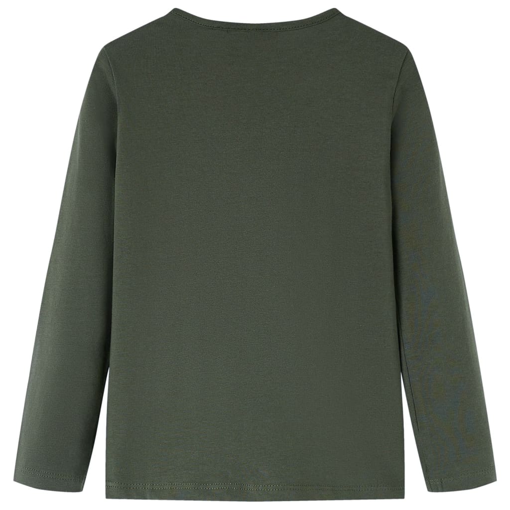 VidaXL Kindershirt mit langen Ärmeln 128 Khaki