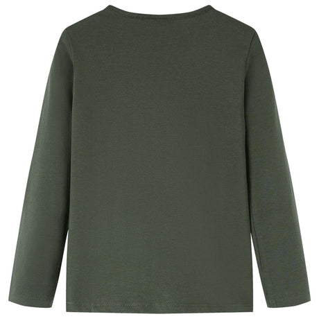 VidaXL Kindershirt mit langen Ärmeln 140 Khaki