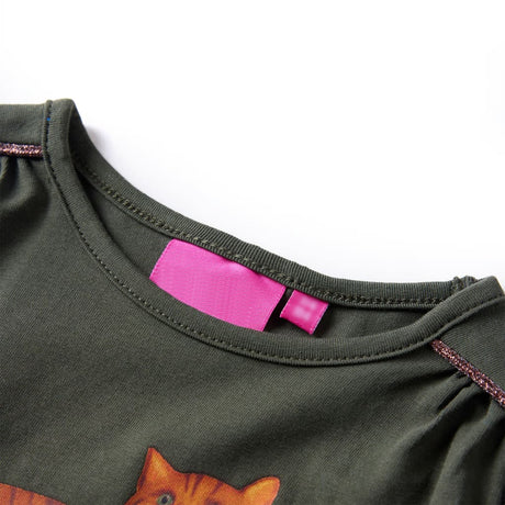 VidaXL Kindershirt mit langen Ärmeln 140 Khaki