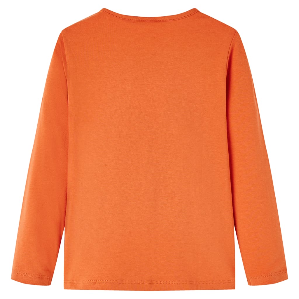 VidaXL Kindershirt mit langen Ärmeln 92 orange-braun