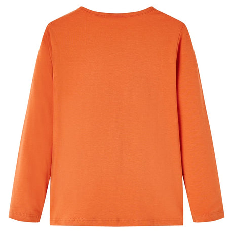 VidaXL Kindershirt mit langen Ärmeln 92 orange-braun