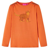 VidaXL Kindershirt mit langen Ärmeln 104 Orange-Braun
