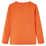 VidaXL Kindershirt mit langen Ärmeln 116 Orange-Braun
