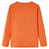 VidaXL Kindershirt mit langen Ärmeln 128 Orange-Braun