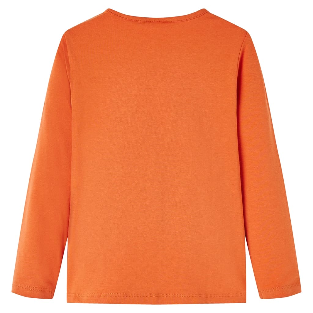 VidaXL Kindershirt mit langen Ärmeln 140 Orange-Braun