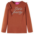 VidaXL Kindershirt mit langen Ärmeln 128 cognacfarben
