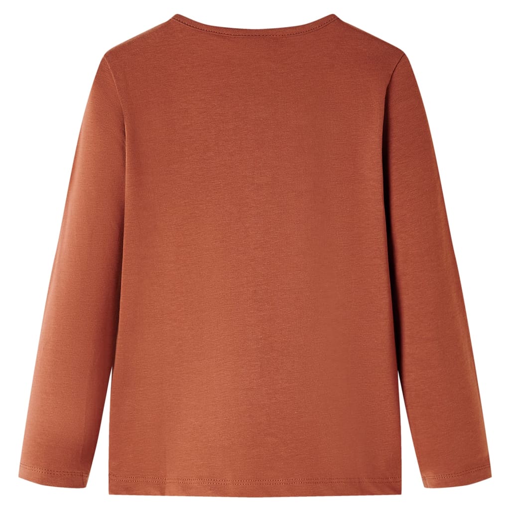 VidaXL Kindershirt mit langen Ärmeln 128 cognacfarben