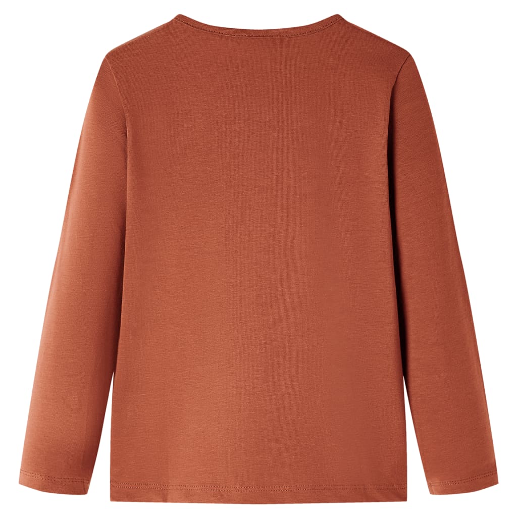 VidaXL Kindershirt mit langen Ärmeln 140 cognacfarben