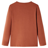 VidaXL Kindershirt mit langen Ärmeln 140 cognacfarben