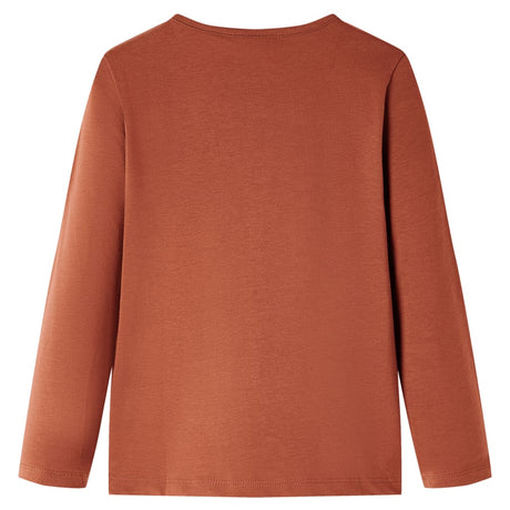 VidaXL Kindershirt mit langen Ärmeln 140 cognacfarben