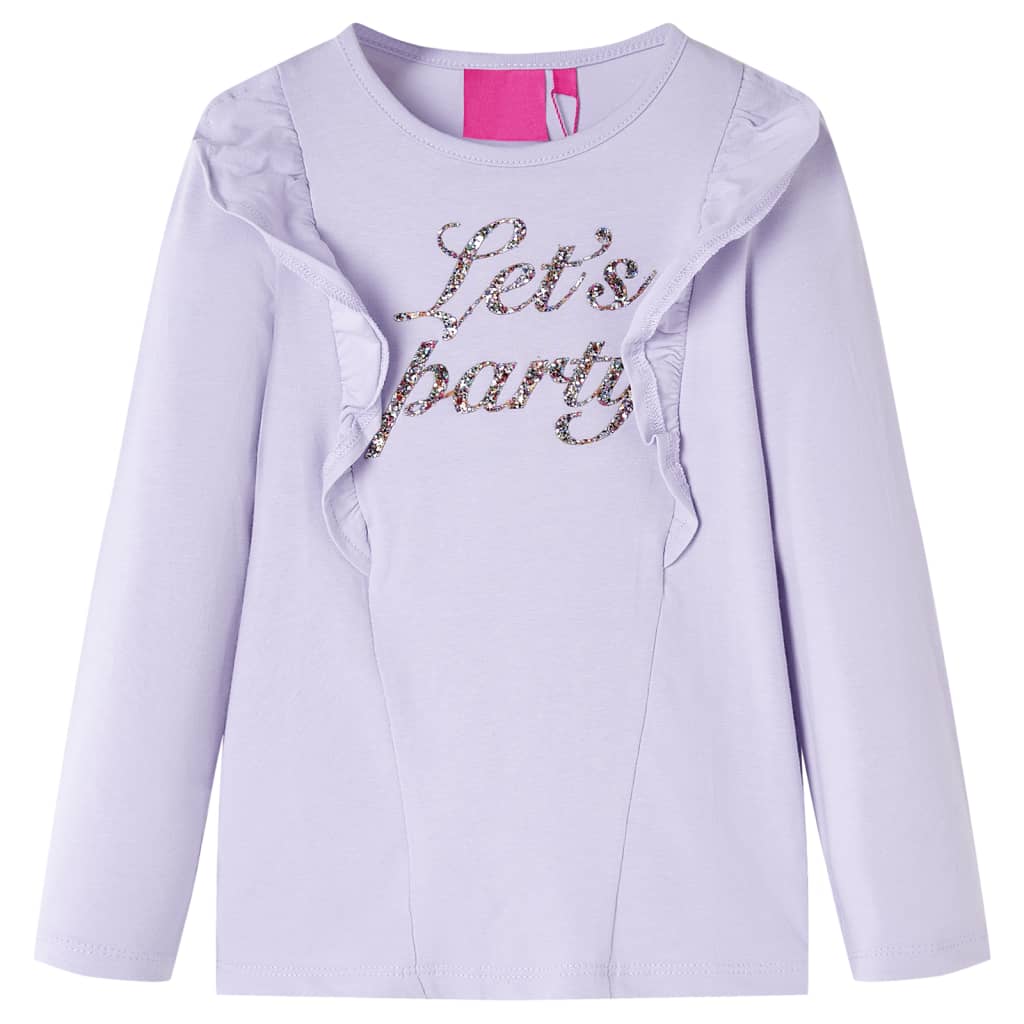 VidaXL Kindershirt mit langen Ärmeln 104 Hellflieder