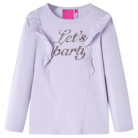 VidaXL Kindershirt mit langen Ärmeln 140 Hellflieder