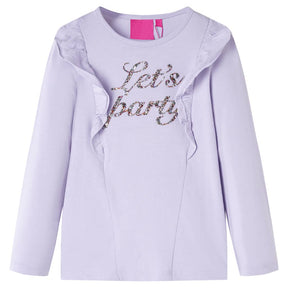 VidaXL Kindershirt mit langen Ärmeln 140 Hellflieder