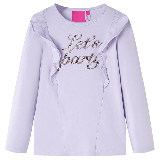 VidaXL Kindershirt mit langen Ärmeln 140 Hellflieder