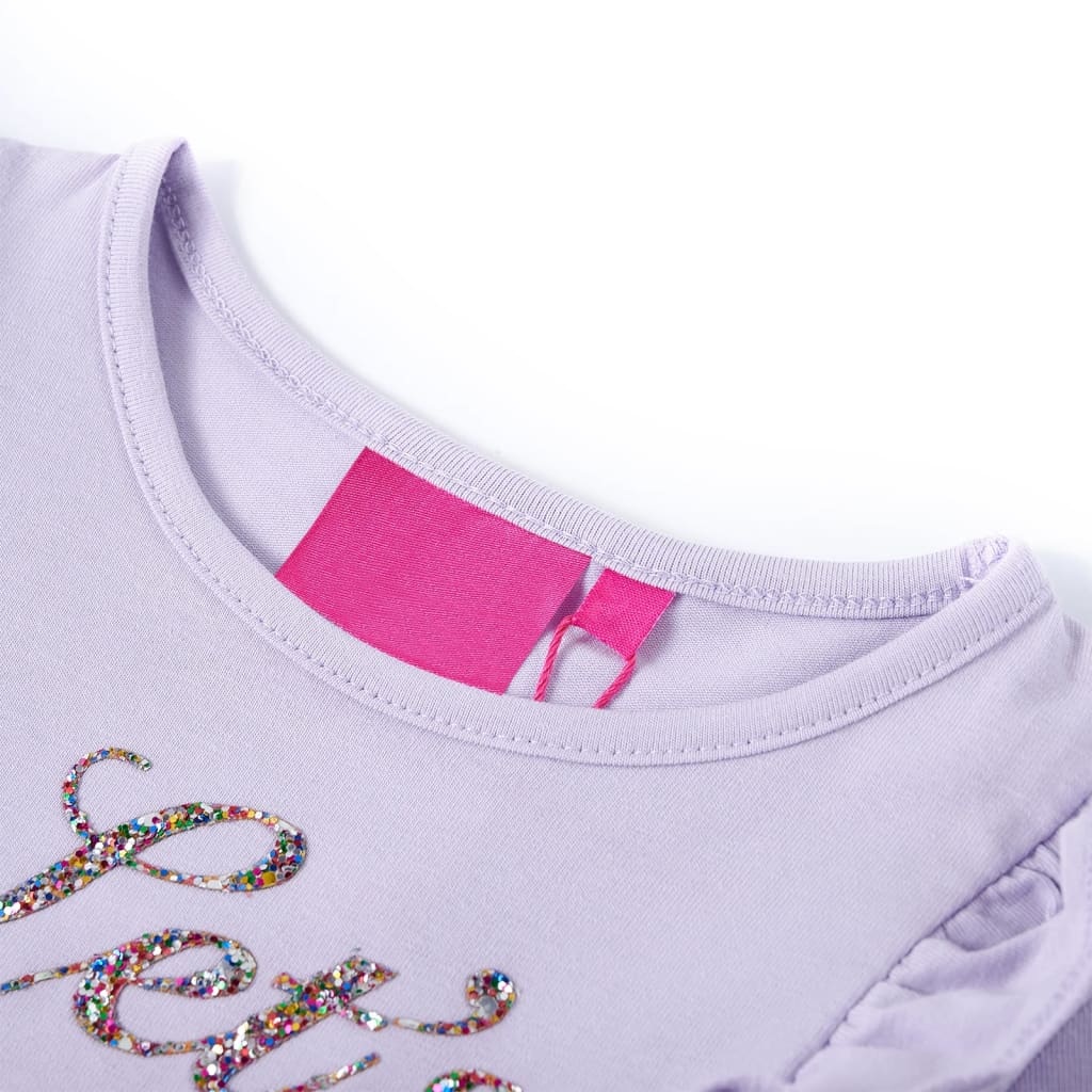 VidaXL Kindershirt mit langen Ärmeln 140 Hellflieder