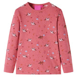 VidaXL Kinderpyjama mit langen Ärmeln 128 Altrosa