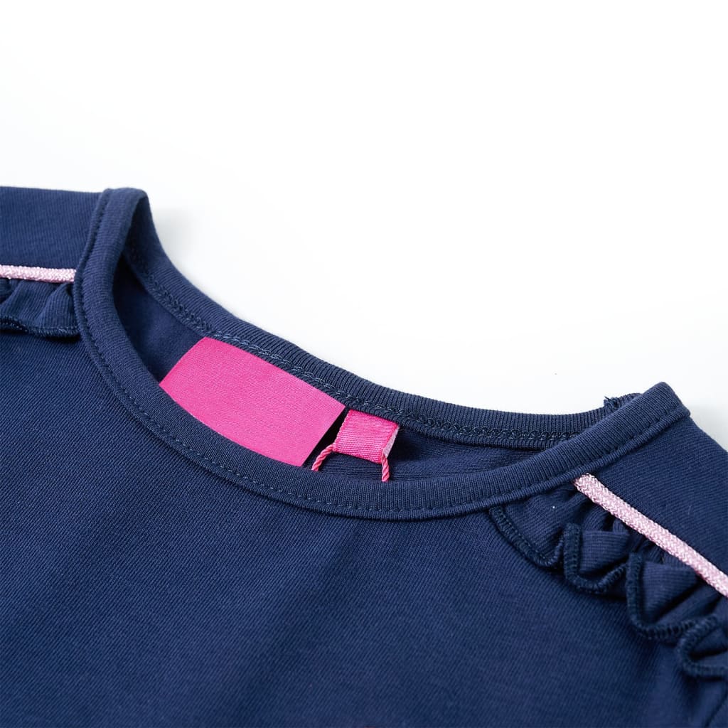 VidaXL Kindershirt mit langen Ärmeln 104 Marineblau