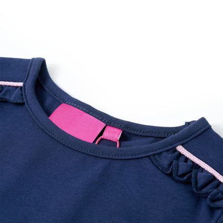 VidaXL Kindershirt mit langen Ärmeln 104 Marineblau