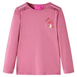 VidaXL Kindershirt mit langen Ärmeln 104 himbeerfarben