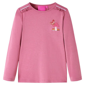 VidaXL Kindershirt mit langen Ärmeln 104 himbeerfarben
