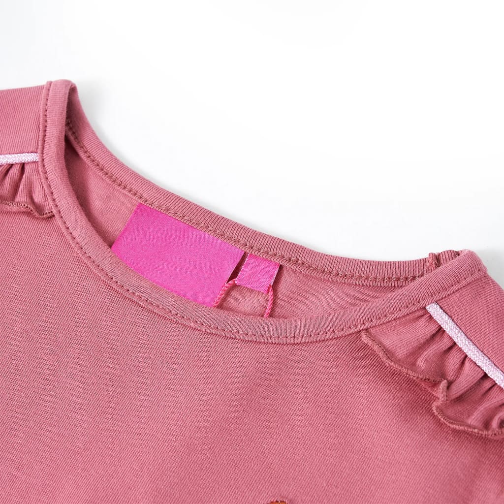 VidaXL Kindershirt mit langen Ärmeln 128 himbeerfarben