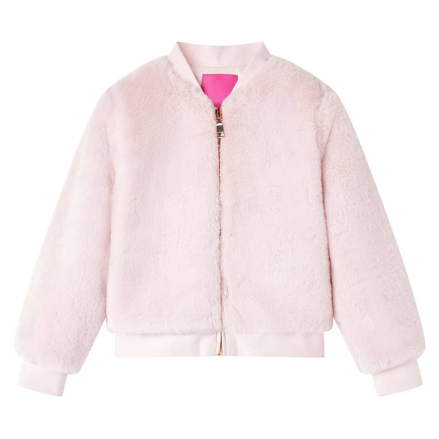 VidaXL Kindermantel 92 Kunstfell Zartrosa