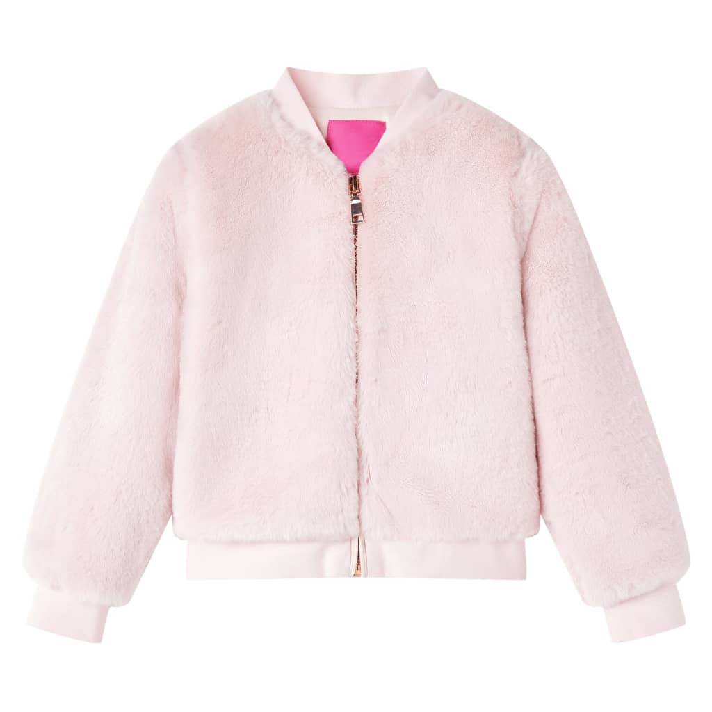 VidaXL Kindermantel 104 Kunstfell Zartrosa
