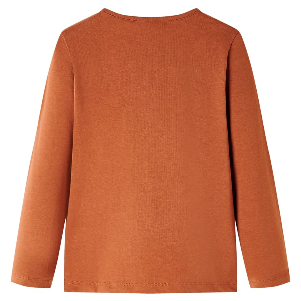 VidaXL Kindershirt mit langen Ärmeln 140 cognacfarben