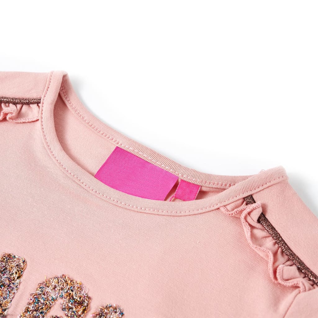 VidaXL Kindershirt mit langen Ärmeln 104 Hellrosa