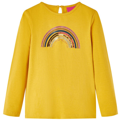 VidaXL Kindershirt mit langen Ärmeln 92 Ocker