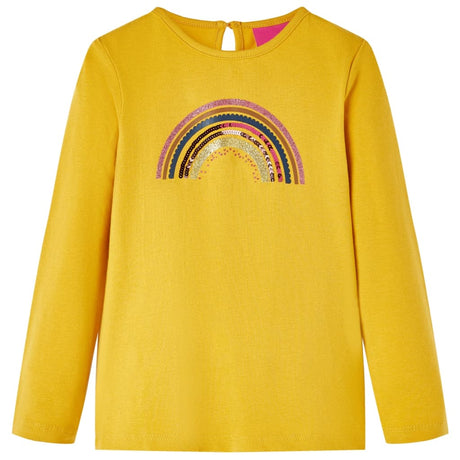VidaXL Kindershirt mit langen Ärmeln 116 Ocker