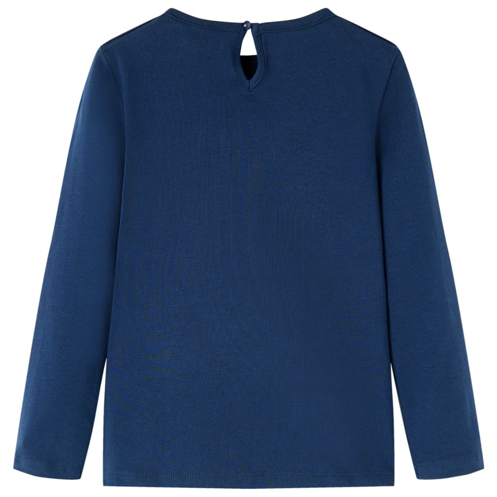 VidaXL Kindershirt mit langen Ärmeln 92 Marineblau