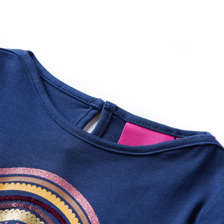 VidaXL Kindershirt mit langen Ärmeln 92 Marineblau