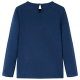 VidaXL Kindershirt mit langen Ärmeln 104 Marineblau