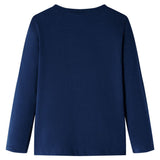 VidaXL Kindershirt mit langen Ärmeln 104 Marineblau