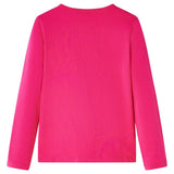 VidaXL Kindershirt mit langen Ärmeln 116 leuchtendes Rosa