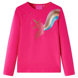 VidaXL Kindershirt mit langen Ärmeln 140 leuchtendes Rosa