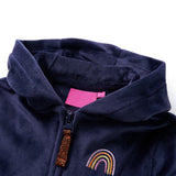 VidaXL Kinderjacke mit Kapuze 104 Marineblau