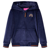 VidaXL Kinderjacke mit Kapuze 128 Marineblau