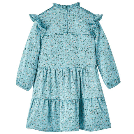 VidaXL Kinderkleid mit langen Ärmeln 104 Blau