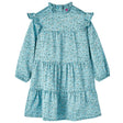 VidaXL Kinderkleid mit langen Ärmeln 116 Blau