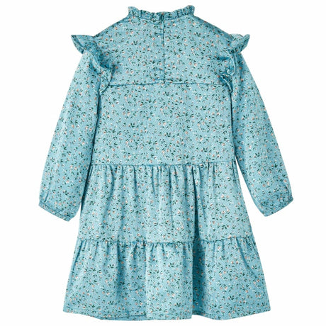 VidaXL Kinderkleid mit langen Ärmeln 116 Blau