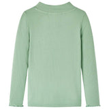 VidaXL Kindershirt mit langen Ärmeln, niedriger Rollkragen 104 dunkles Mint