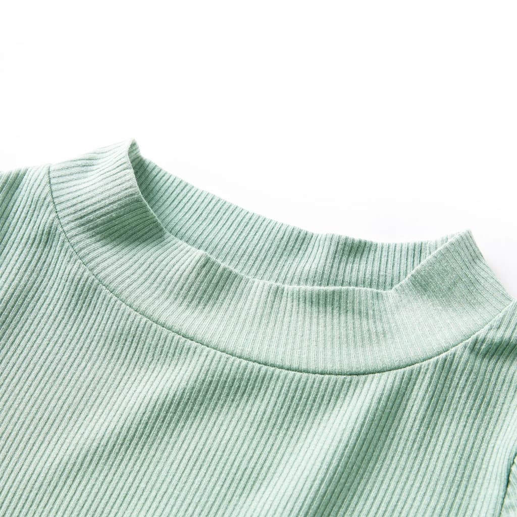 VidaXL Kindershirt mit langen Ärmeln, niedriger Rollkragen 104 dunkles Mint