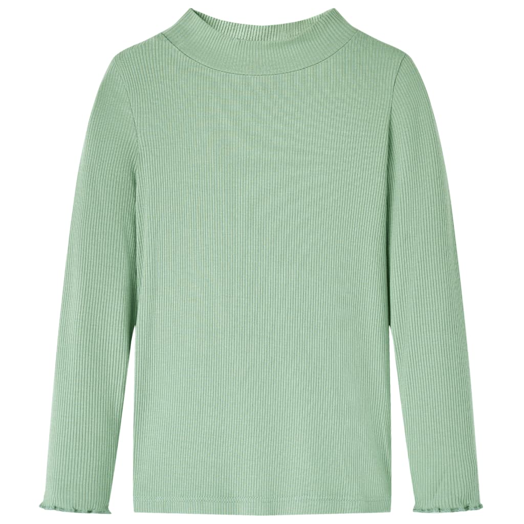 VidaXL Kindershirt mit langen Ärmeln, niedriger Rollkragen 116 dunkles Mint