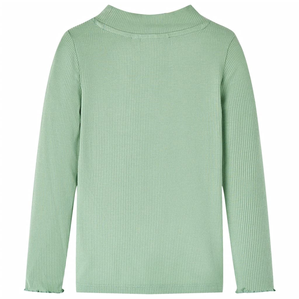 VidaXL Kindershirt mit langen Ärmeln, niedriger Rollkragen 116 dunkles Mint